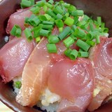 簡単贅沢☆脂の乗ったいなだ丼